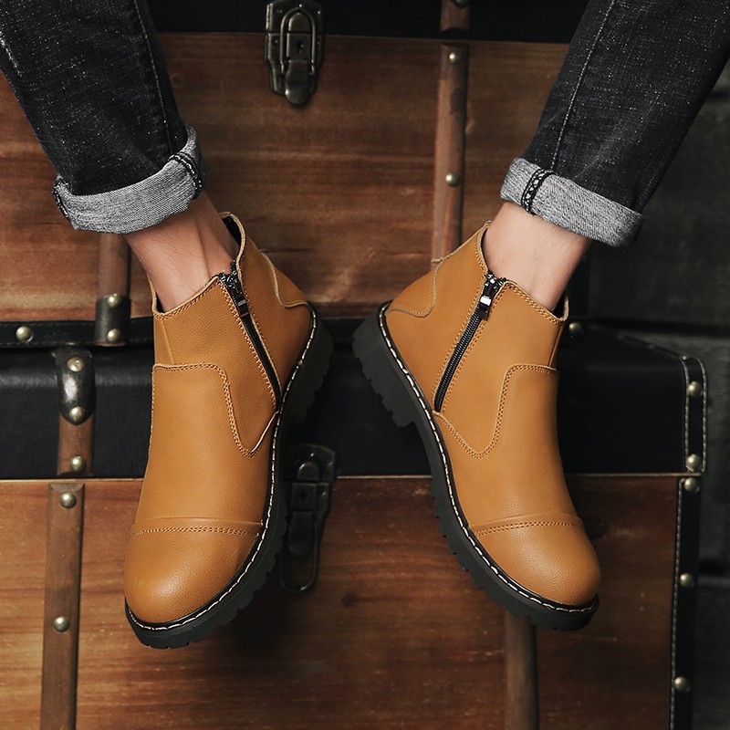 H Tổng [XẢ KHO] free Giày Boot nam cổ ngắn thời trang uy tín Uy Tín new . [AK97] ! ✔️ chuẩn au : ₛ 1212 | . L