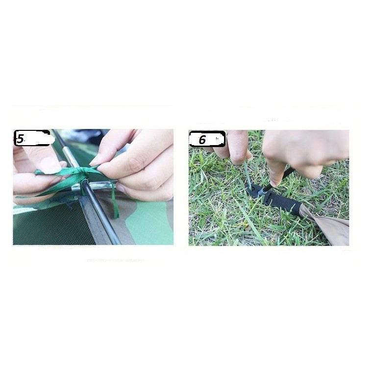 Lều cắm trại, phượt, du lịch, picnic gia đình (3-4 người) chống nước, chống muỗi (màu rằn ri,nhiều màu) CMS