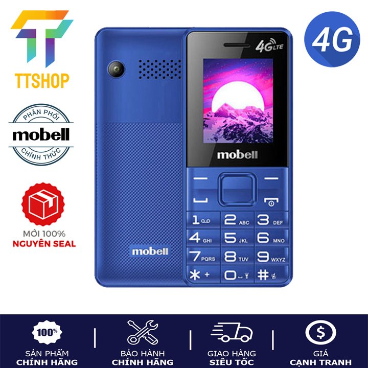 Điện thoại Mobell M239 4G Thiết kế đơn giản, cứng cáp - Hàng chính hãng