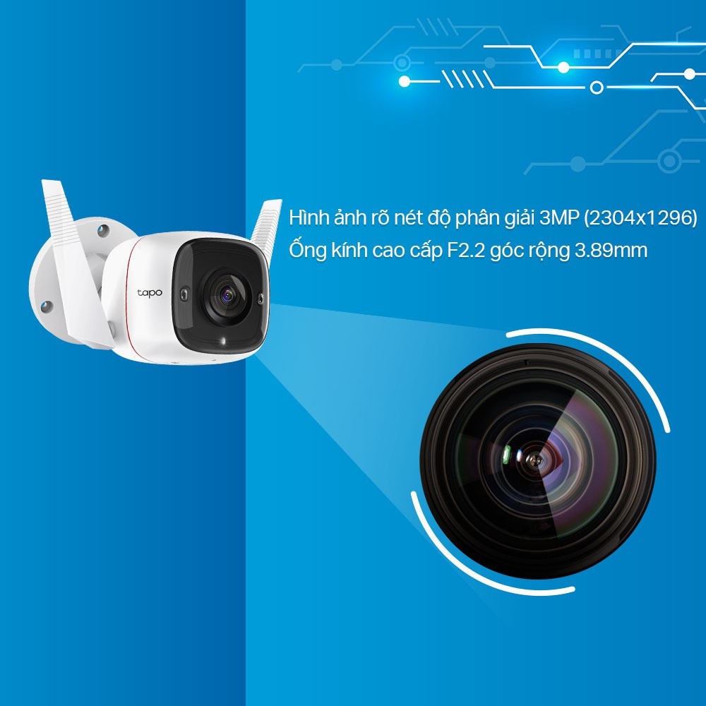 Camera IP Wifi TP-Link Tapo C310 3MP giám sát An Ninh Ngoài Trời - Bảo Hành Chính Hãng 24 tháng