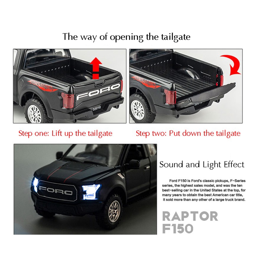 Xe mô hình Ford F150 Raptor Mini Auto tỷ lệ 1:32 đồ chơi trẻ em