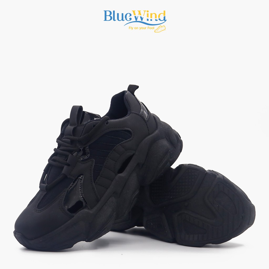 Giày Sneaker Trơn Giày Thể Thao Nữ Đế Cao Da Mềm Kiểu Dáng Hàn Quốc BLUEWIND 68741