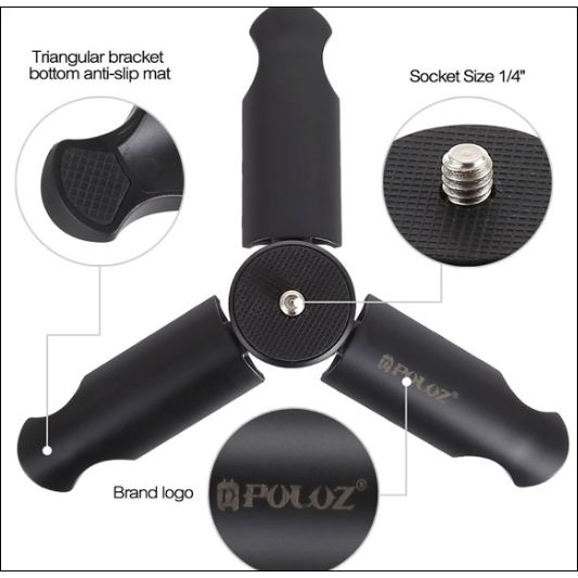 Chân đế mini tripod Puluz gắn điện thoại để bàn quay phim