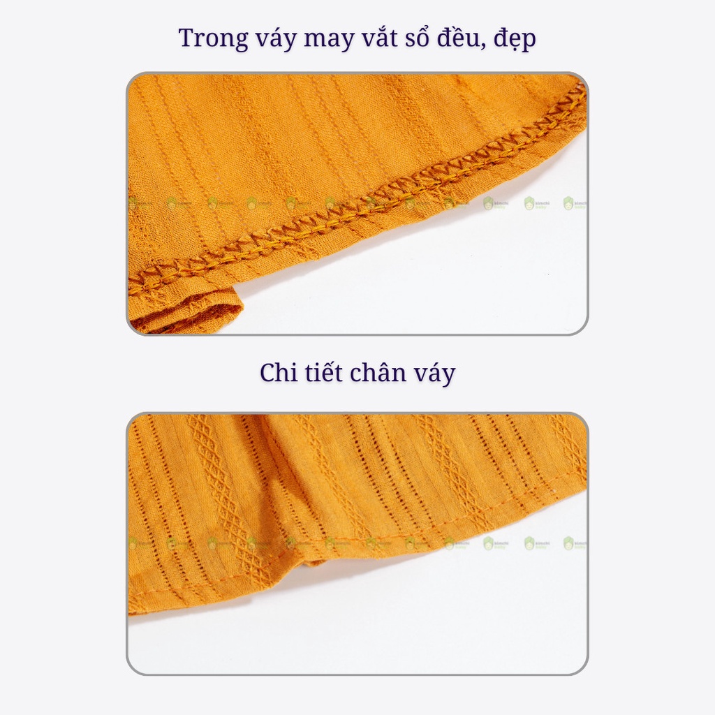 Set Bộ 2 Dây Bé Gái Đi Biển Cực Đẹp KIMCHIBABY Vải Thô Mềm Mát, Set Đồ Bé Gái Mặc Đi Chơi CK05
