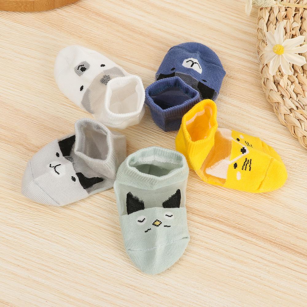 Set 5 Đôi Vớ Cotton Mùa Hè Dễ Thương Cho Bé Sơ Sinh 0-3 Tuổi