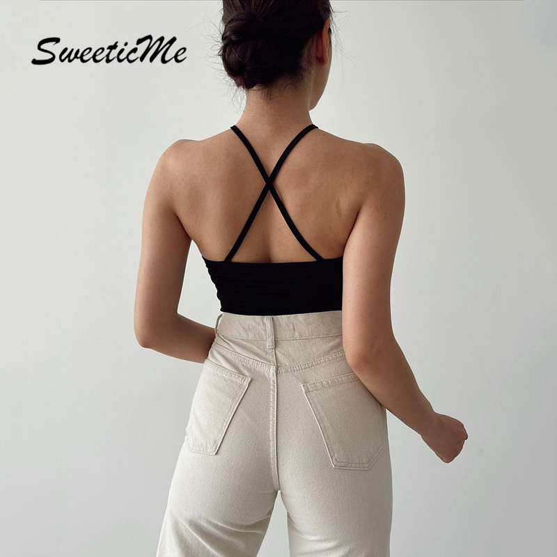 Áo Hai Dây Sweeticme Dáng Ôm Gợi Cảm 2021 | BigBuy360 - bigbuy360.vn