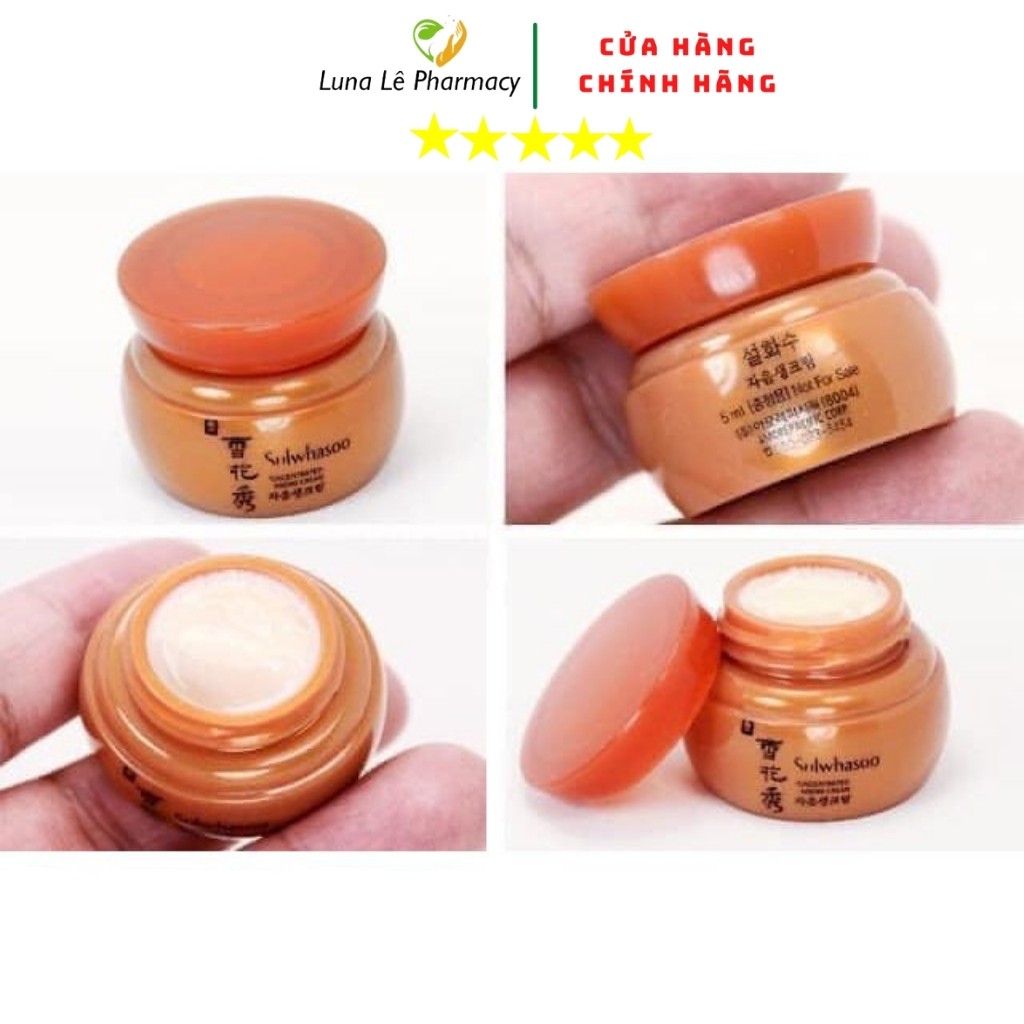 Kem Tái Tạo Da Chống Lão Hóa Nhân Sâm Sulwhasoo Concentrated Ginseng Renewing Cream Ex 5ml