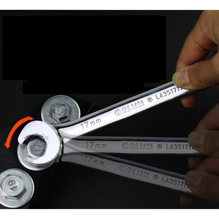 Cờ lê vòng miệng ratchet LAOA, chất liệu thép CR-V độ bền cao, chống trơn trượt, thao tác nhanh