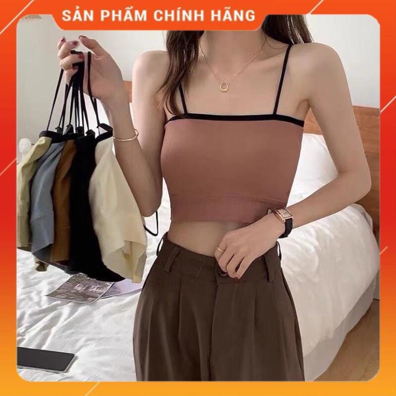 Áo Bra Cotton Nhiều Màu Phối Viền Đen Cá Tính 388