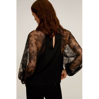 Áo nữ MANGO Lace Sleeve Blouse / ren