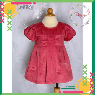 Váy nhung tăm đỏ đậm Lenco cho bé diện Tết