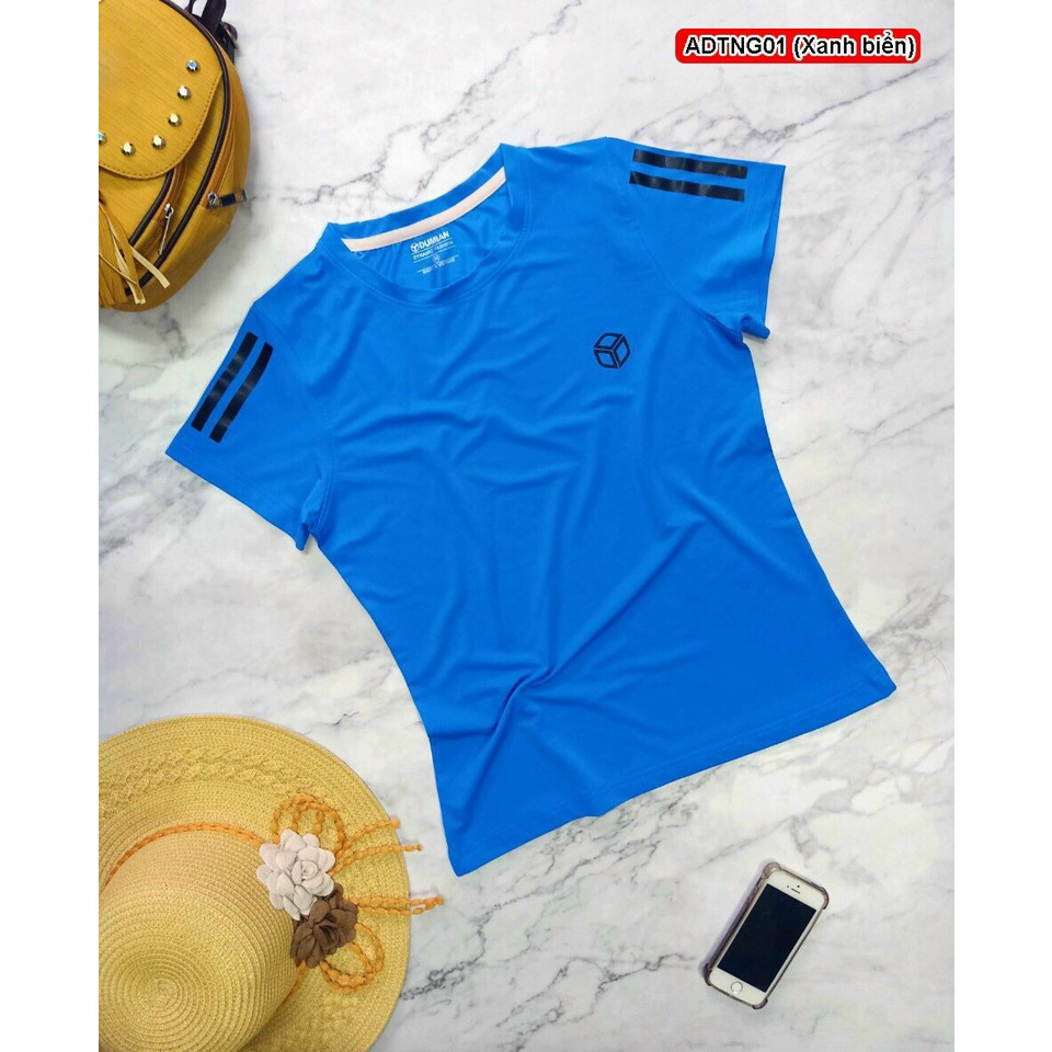 Áo thun nữ tập gym, Áo thể thao nữ, vải Trơn thun lạnh cao cấp, nhiều màu sắc để chị em lựa chọn