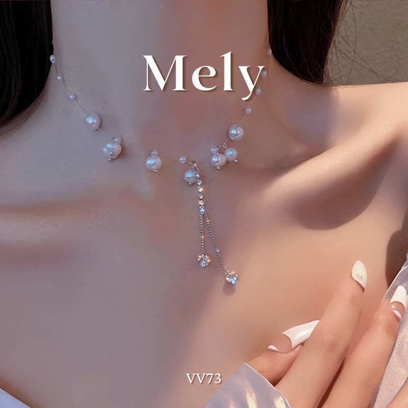 VÒNG CỔ CHOKER HẠT NGỌC (ĐEN,TRẮNG)