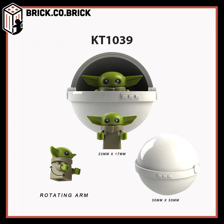 Non Lego Baby Yoda Đồ chơi Lắp Ráp Minifigure và Non Lego Mô Hình Chiến tranh giữa các vì sao Star Wars X1533