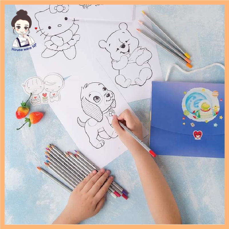 Bộ tranh tập tô hình, chữ số, bảng chữ cái, tiếng anh cho bé tập nhận biết và tô màu sáng tạo nguồn hàng giá rẻ