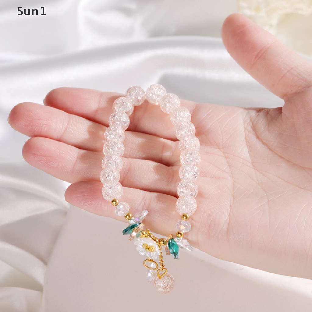 Sun1 &gt; Vòng Tay Chuỗi Hạt Pha Lê Nhiều Màu Handmade Phong Cách Bohemian