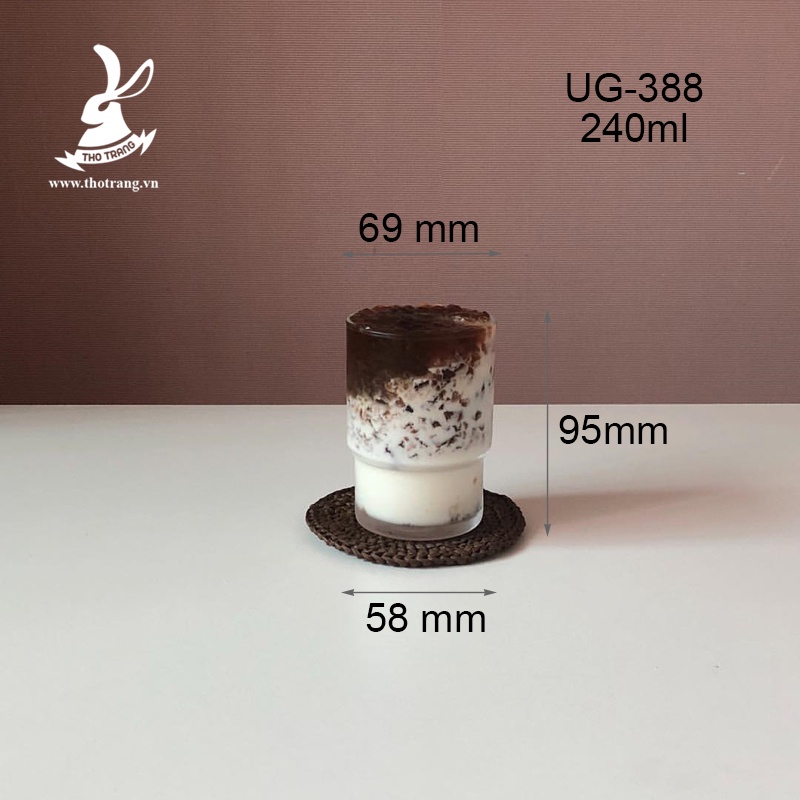 Ly Thủy Tinh Lùn Ngấn Hai Tầng 240ml | Union Nhập khẩu Thái Lan UG.388