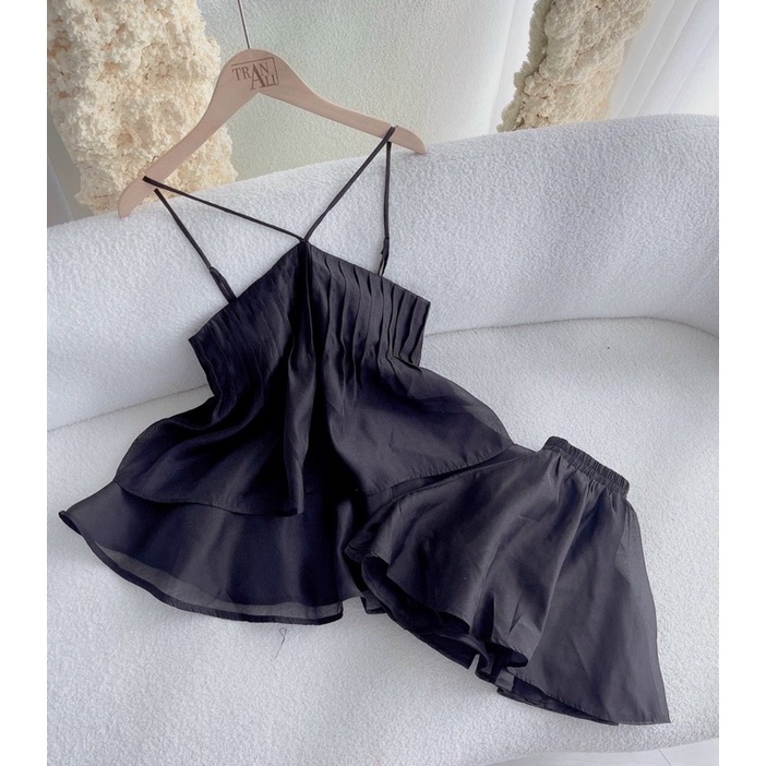 Set áo yếm peplum+ Quần short