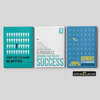 Bộ 03 tranh canvas trang trí Văn phòng - Cổ Động Tiếng Anh TA-09