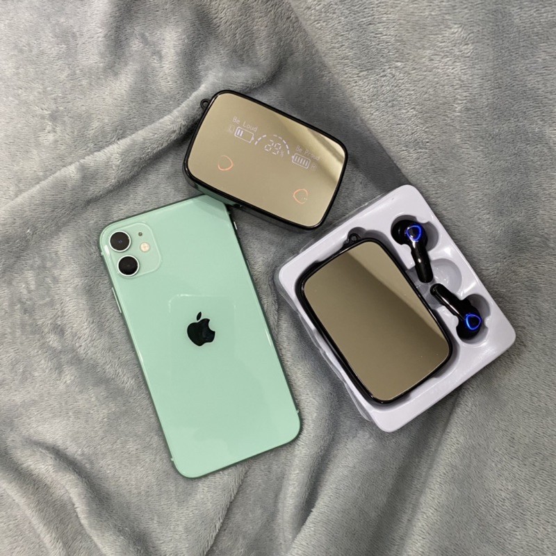 Tai nghe bluetooth không đây M19 Pro nghe nhạc EDM remix cực đã pin siêu trâu dock sạc có led màn hình tráng gương