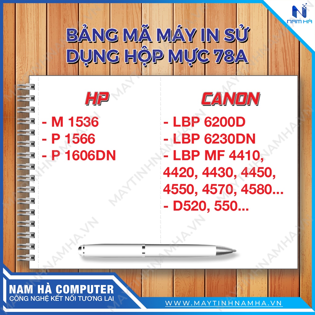 Hộp mực máy in 78A 326 - Cartridge 78A 326 CÓ LỖ ĐỔ MỰC VÀ LỖ XẢ THẢI rất dễ sử dụng