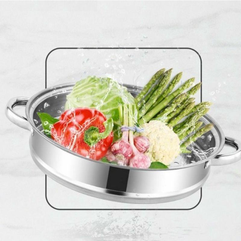 Nồi hấp inox 2 tầng cao cấp