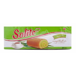 Bánh bông lan cuốn kem vị lá dứa Solite 360g