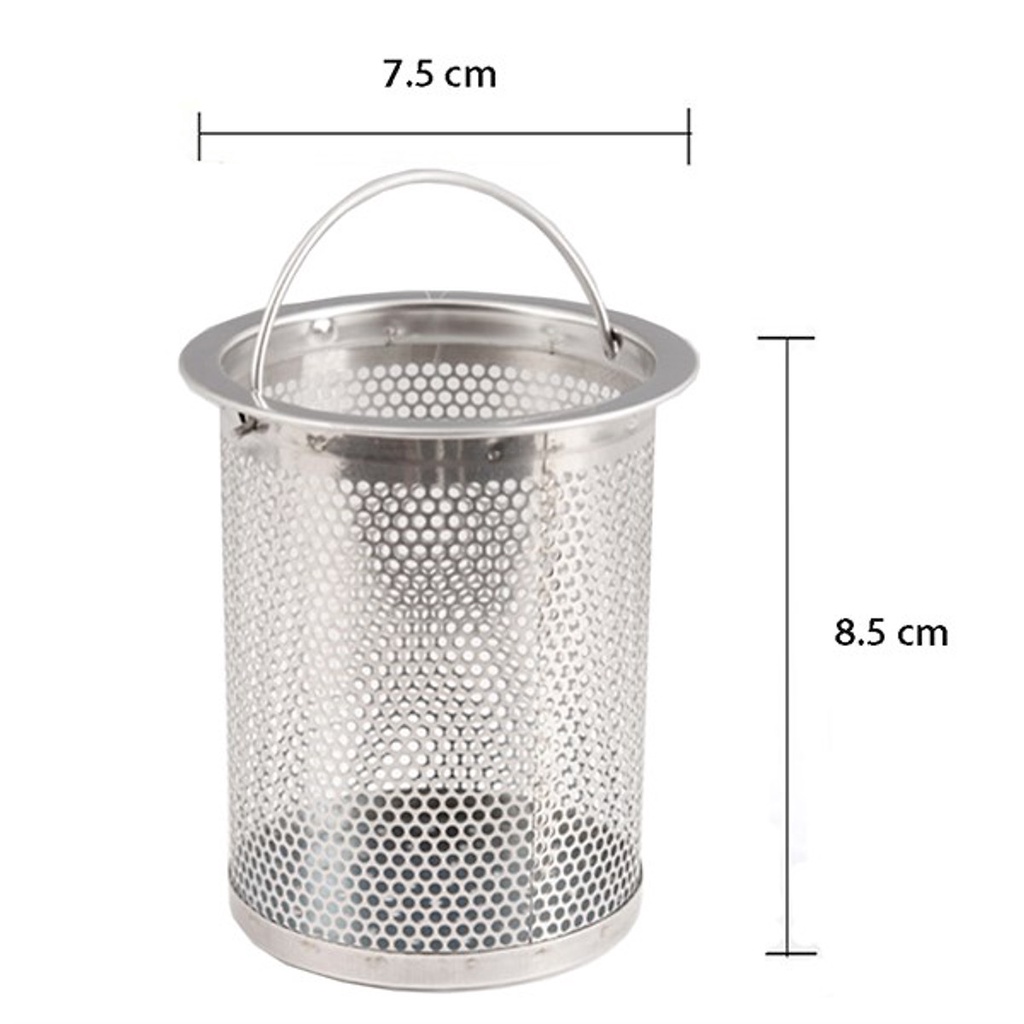 Giỏ lọc rác bồn rửa chén bát bằng inox dễ dàng thay thế cho gia đình