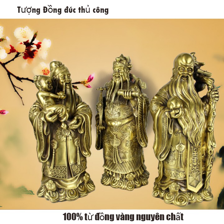 Tượng tam đa đúc đồng cao cấp mang lại bình an cho gia đình - br00609