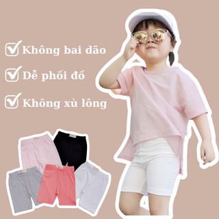 Quần legging đùi, quần đùi bé gái chất cotton co giãn 4 chiều không bai dão, không xù lông size từ 7 đến 18kg HT Kids