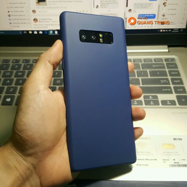 ỐP DẺO CHỐNG VÂN TAY GALAXY NOTE 8 - CẦM PHÊ LẮM