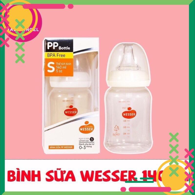 BÌNH SỮA PP WESSER HÀN QUỐC CỔ HẸP 60Ml, 140Ml, 250Ml / CỔ RỘNG 180Ml, 260Ml