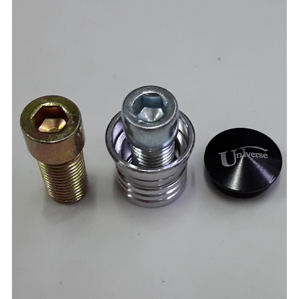 Ốc chân gương, ốc chân kính chiếu hậu - Màu trắng - Tặng cặp ốc ren thuận và ren ngược 10mm.