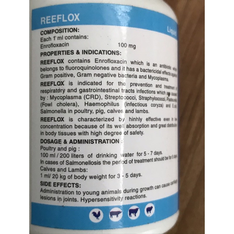 Enrofloxacin .100mg hàng nhập khau jordan xã rẻ  đường tiêu hoá,tiêu chảy,