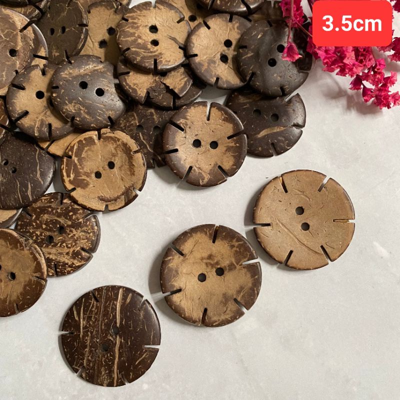 Nút dừa ,size 1 cm  đến 3.5cm