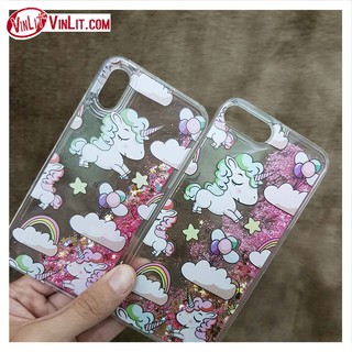 Ốp lưng Iphone Ốp lưng kim tuyến nước ngựa một sừng cực kì xinh xắn ip6/6s/6plus/7/8/7 8 plus/x IPP180411A1