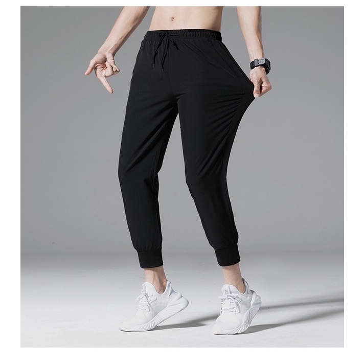 Quần Thể Thao Nam Nữ Dài Trơn Basic Ống Suông Thun Poly Phong Cách Thể Dục Unisex