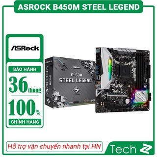 Mainboard ASROCK B450M STEEL LEGEND (AMD B450, Socket AM4, m-ATX, 4 khe RAM DDR4)
