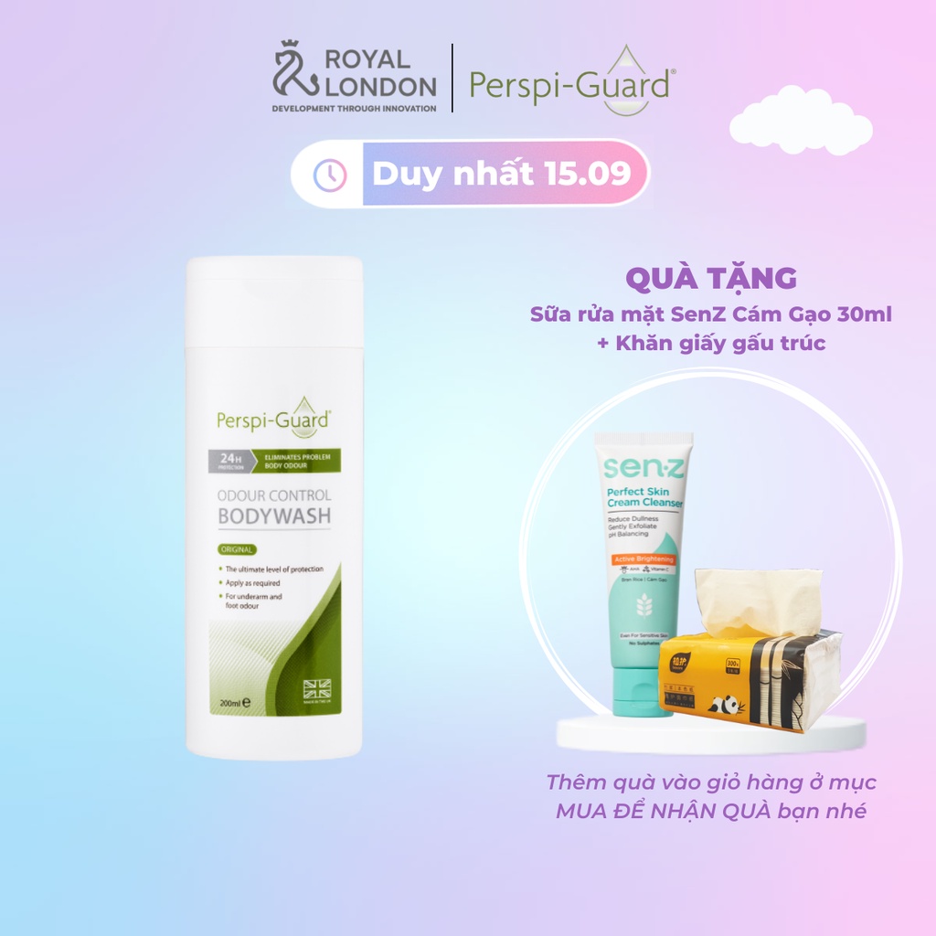 Sữa tắm khử mùi kháng khuẩn Perspi-Guard 200ml