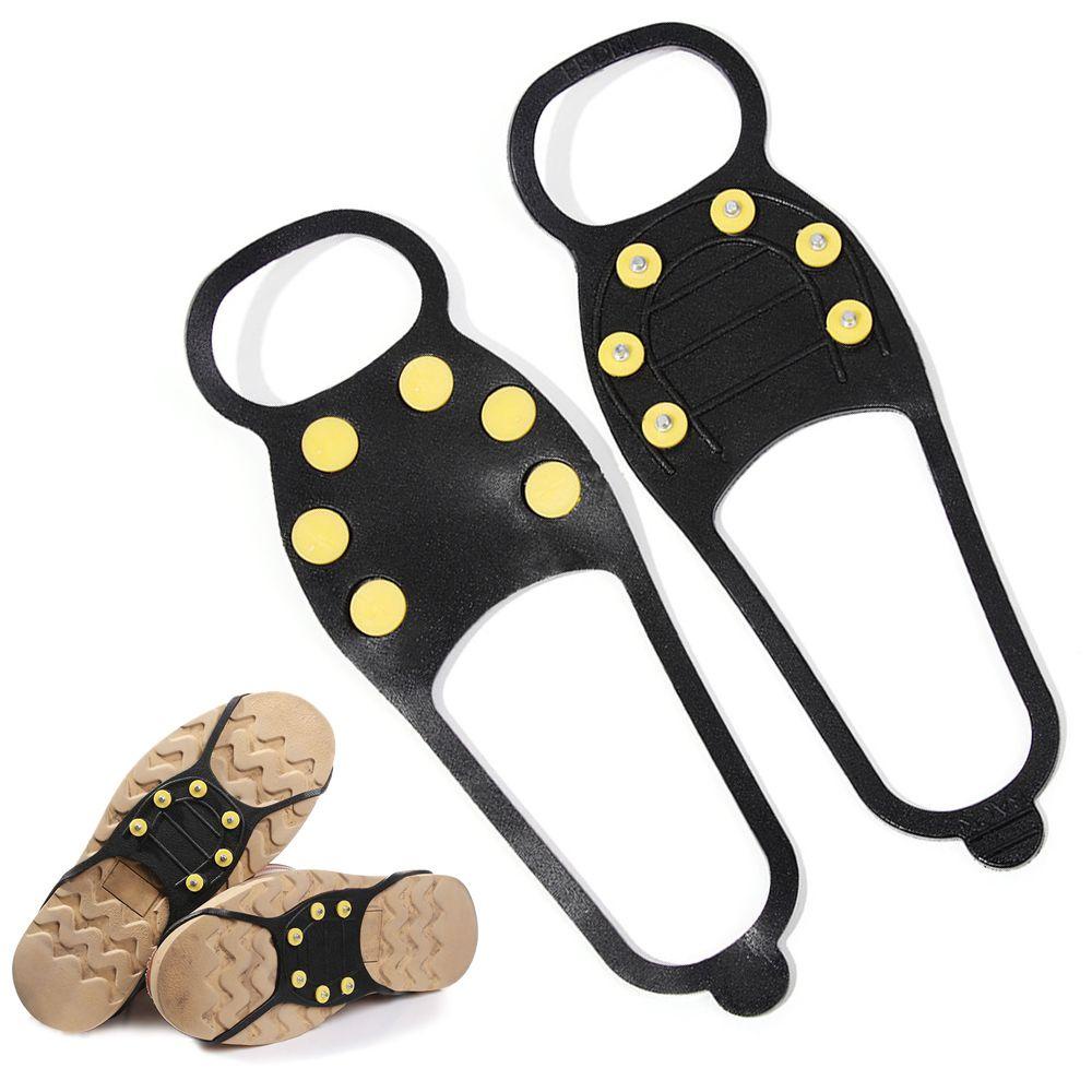 .1 Cặp Đế Lót Giày 5 / 6 Răng Chống Trượt Tiện Dụng Khi Leo Núi Mùa Đông