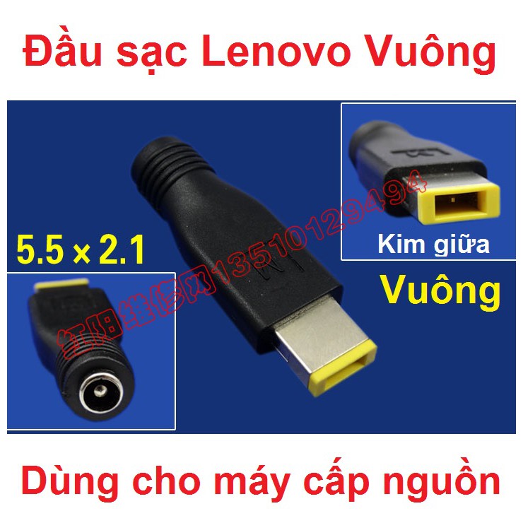 Đầu sạc Lenovo hình chữ nhật (giống USB)