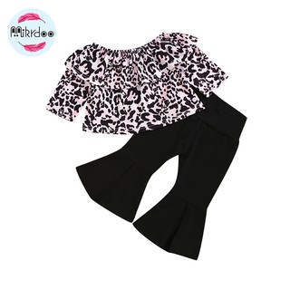 Set Đồ Mikrdoo Gồm Áo 2 Dây Và Quần Dài Thiết Kế Họa Tiết Da Báo Sành Điệu Cho Bé Gái