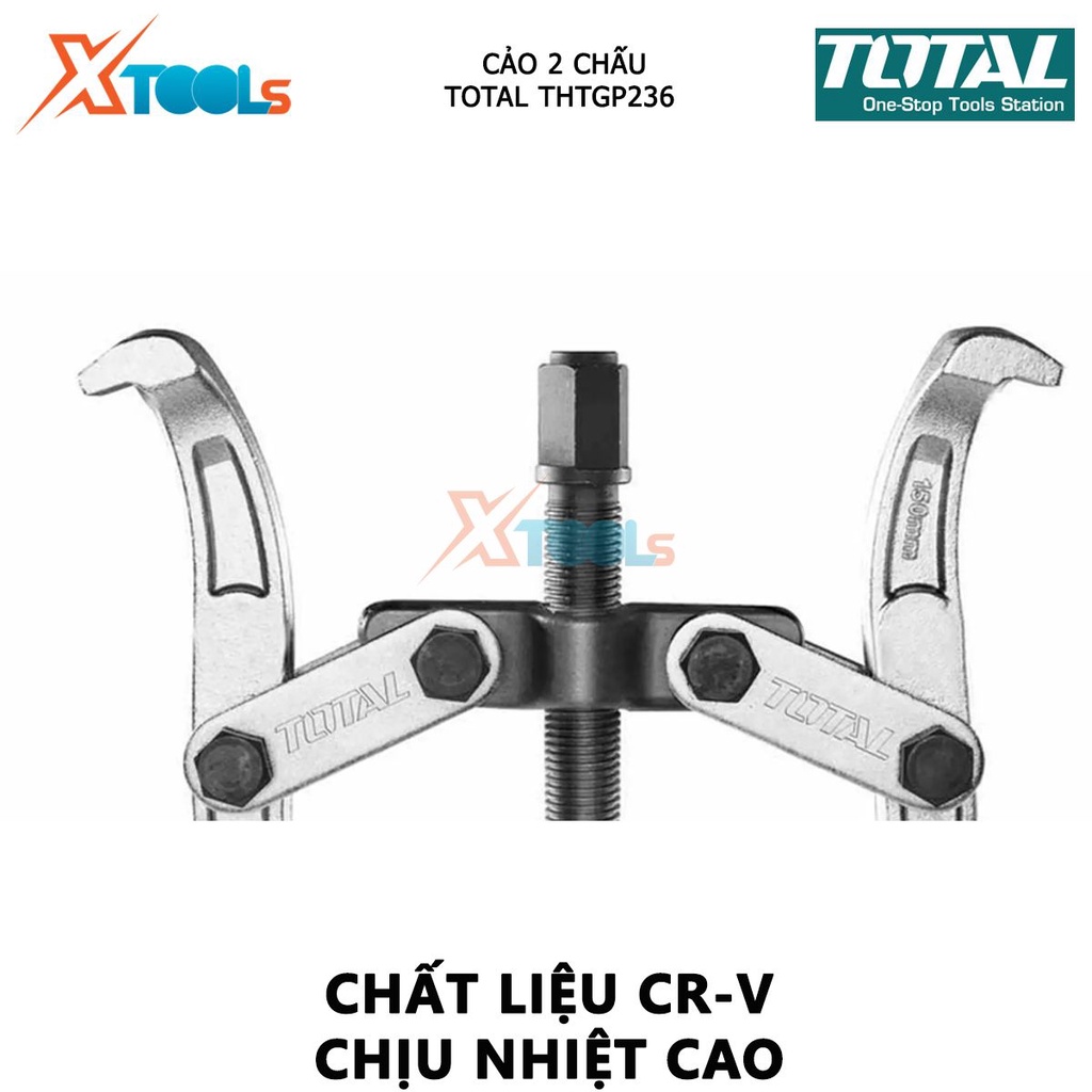 Cảo 2 chấu 3 inch TOTAL THTGP236 | cảo thủy lực Kích thước 3&quot;, Lực cảo tối đa 2000 kg, chất liệu bằng Cr-V, chịu nhiệt c