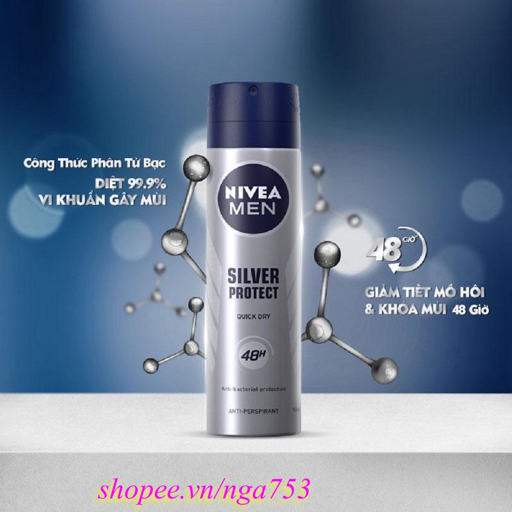 Lăn Khử Mùi Nivea Nam 50ml Phân Tử Bạc 100% chính hãng, shop 99K cung cấp và bảo trợ.