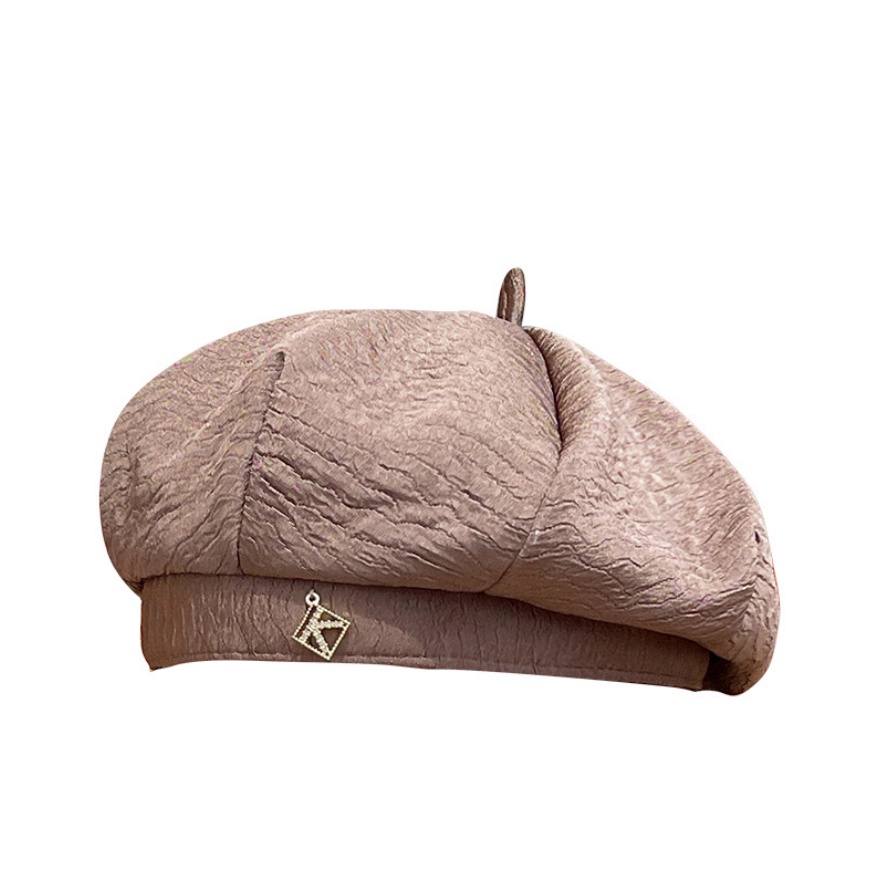 Mũ nồi beret vải nhún thời trang phong cách Hàn Quốc mới