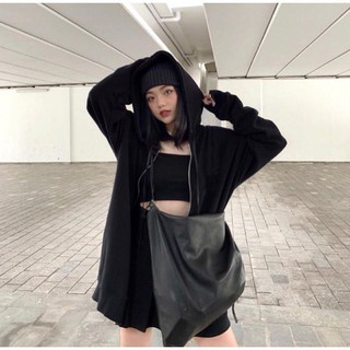 Áo khoác nỉ áo hoodie trơn khóa zip nam nữ chất nỉ bông mềm mịn dáng rộng thoải mái