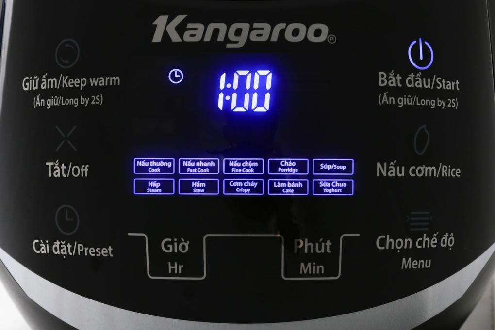 NỒI CƠM ĐIỆN TỬ kangaroo KG595  Nồi cơm điệncó lòng nồi chống dính, tráng 2 lớp sứ cao cấp b