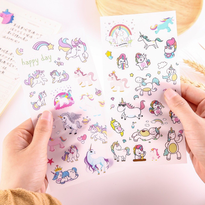 🦄Sticker31 mẫu dán kỳ lân Pony