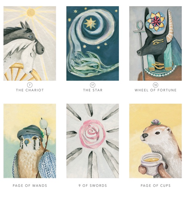 WHITE SAGE TAROT Bộ bài pocket size hộp thiếc - Mang hình ảnh cũng những loài thú siêu cấp đáng yêu