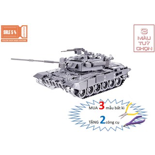 Mô Hình Lắp Ghép kim Loại 3D Xe tăng T-90A - Nga